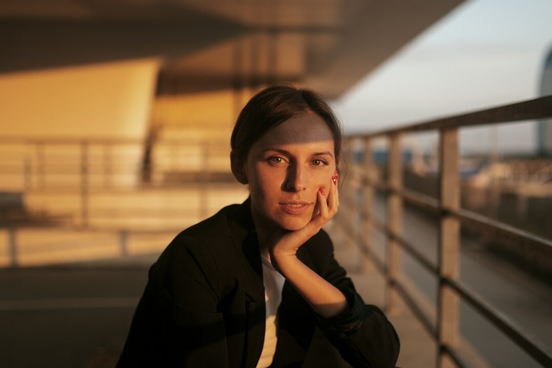 woman detective thinking